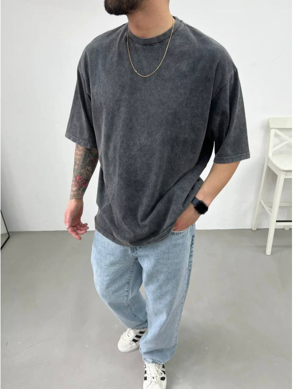 Oversize футболка з вивареної тканини
