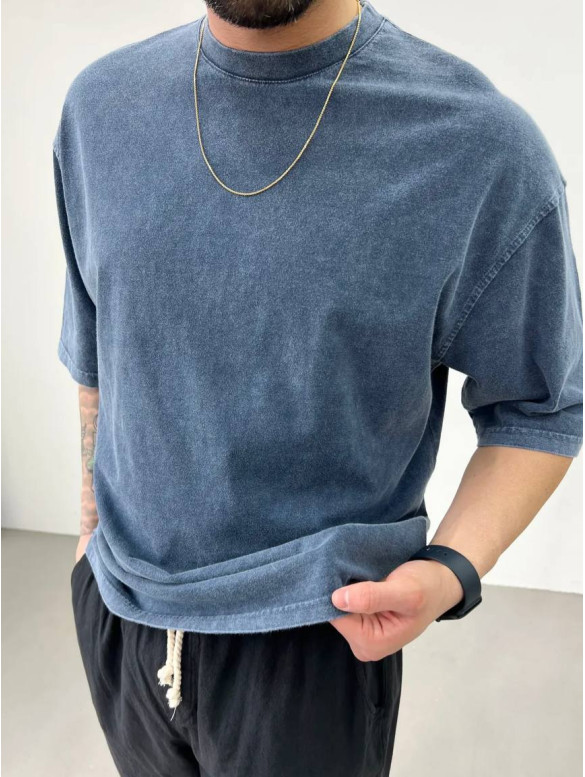 Oversize футболка з вивареної тканини