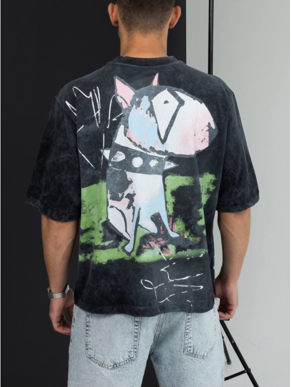 Oversize футболка з принтом