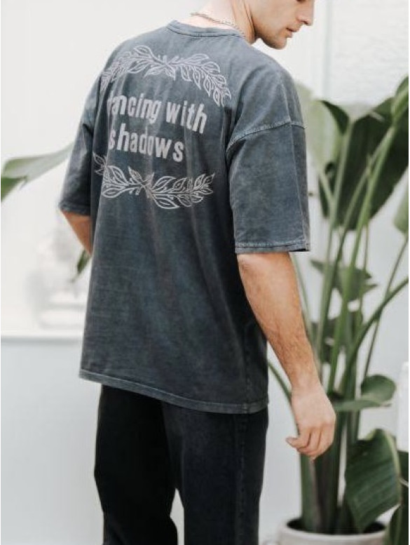 Oversize футболка з принтом