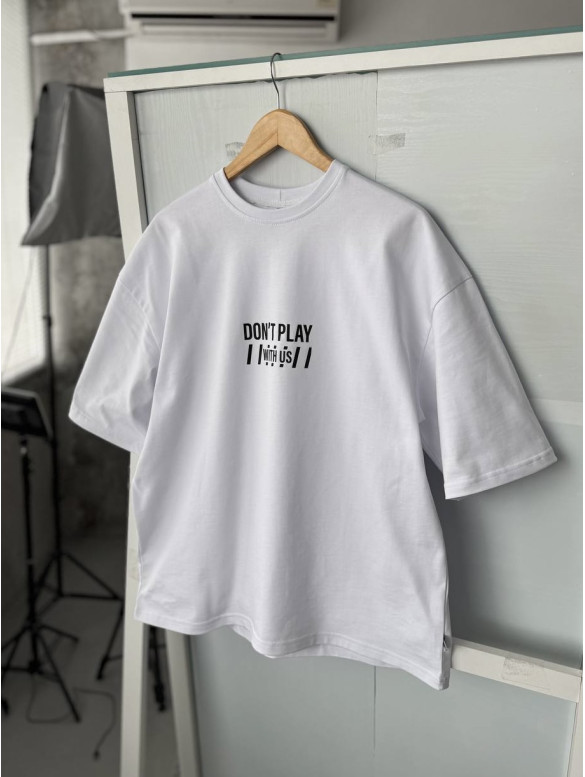 Oversize футболка з принтом