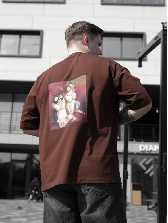Oversize футболка з принтом