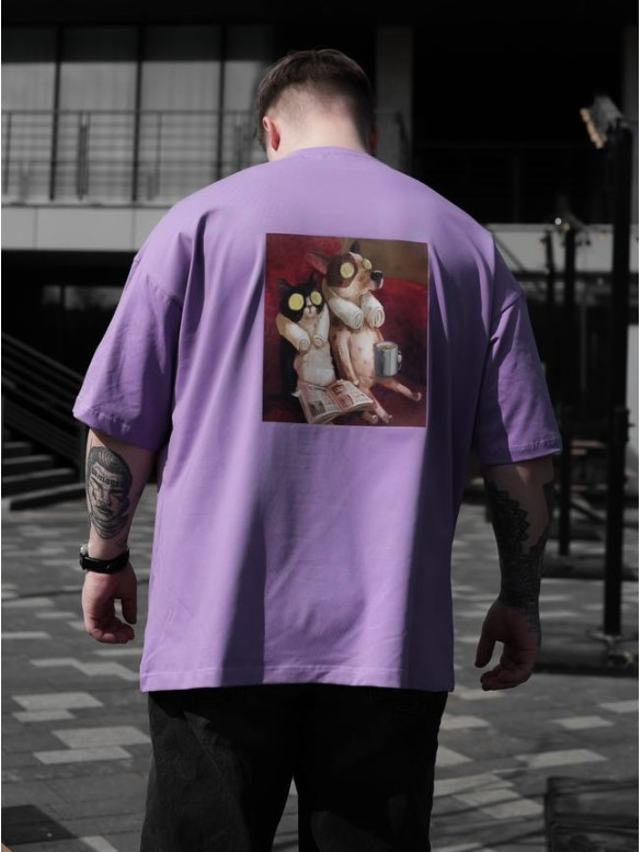 Oversize футболка з принтом