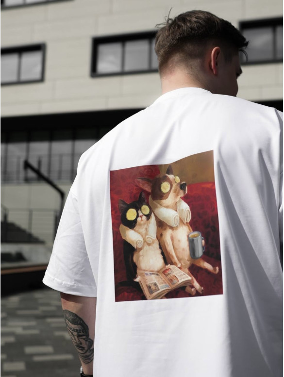 Oversize футболка з принтом