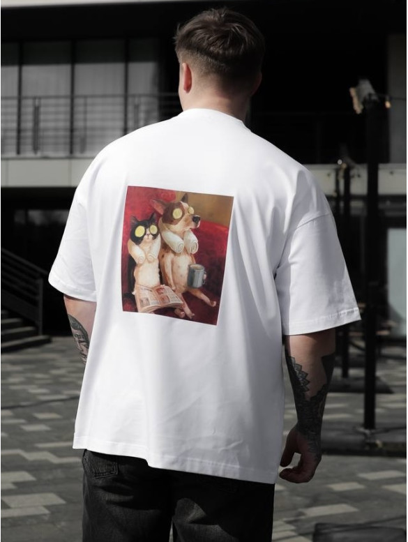 Oversize футболка з принтом