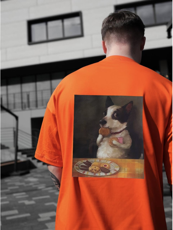 Oversize футболка з принтом