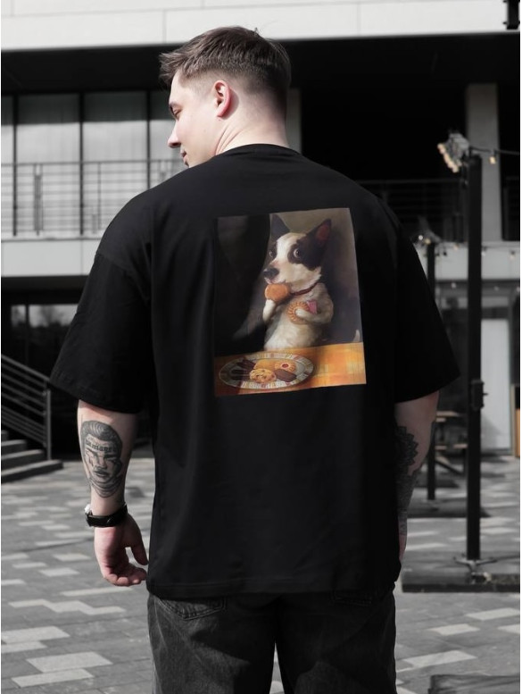 Oversize футболка з принтом