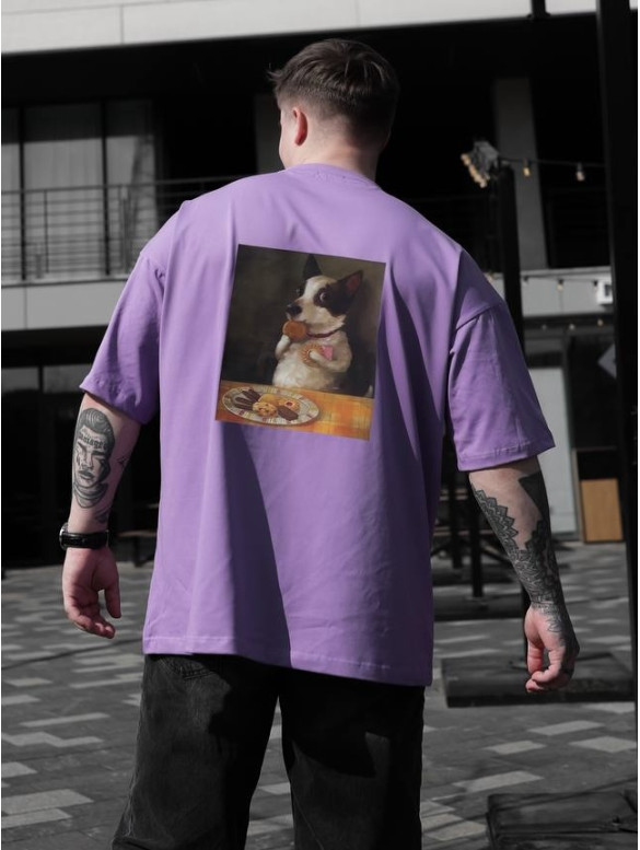 Oversize футболка з принтом