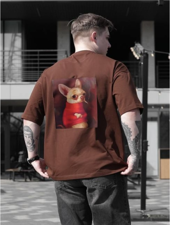 Oversize футболка з принтом