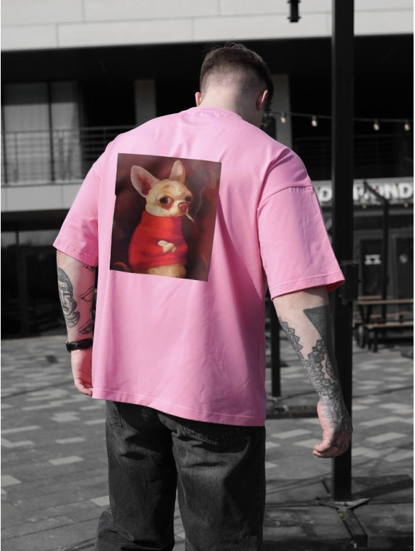 Oversize футболка з принтом