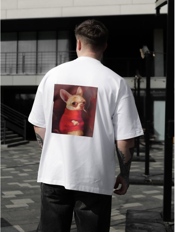 Oversize футболка з принтом