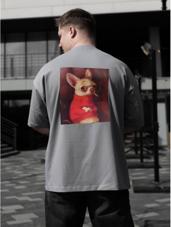 Oversize футболка з принтом