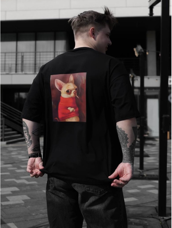 Oversize футболка з принтом