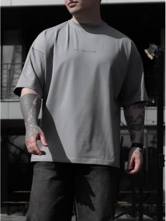 Oversize футболка з принтом