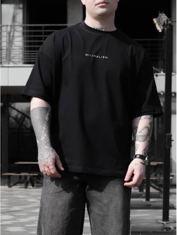 Oversize футболка з принтом