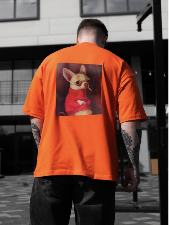 Oversize футболка з принтом