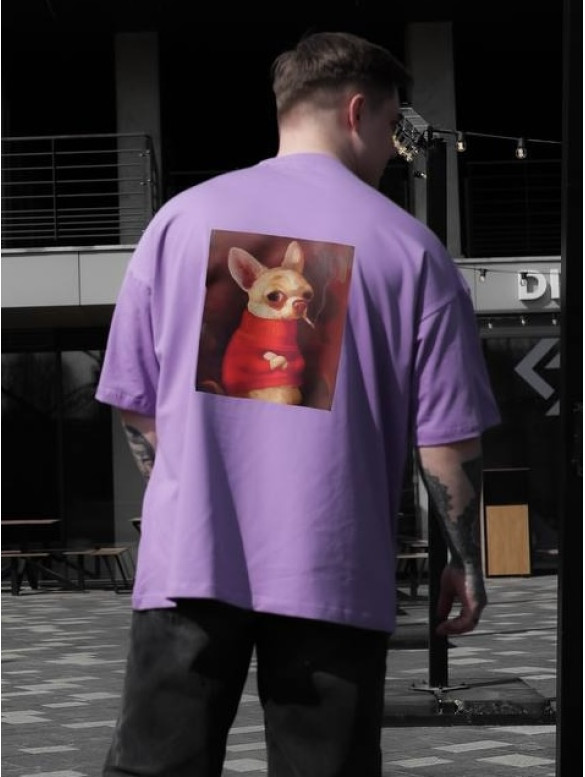 Oversize футболка з принтом