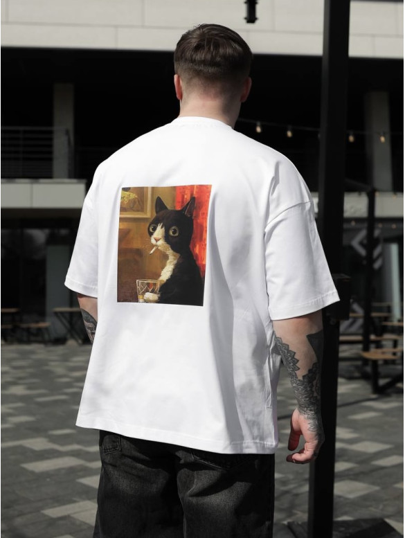 Oversize футболка з принтом