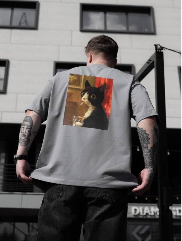 Oversize футболка з принтом