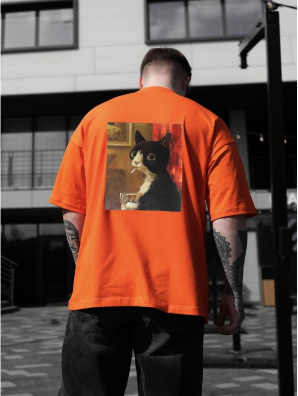 Oversize футболка з принтом