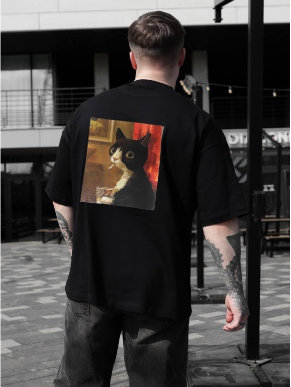 Oversize футболка з принтом