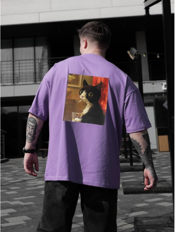 Oversize футболка з принтом