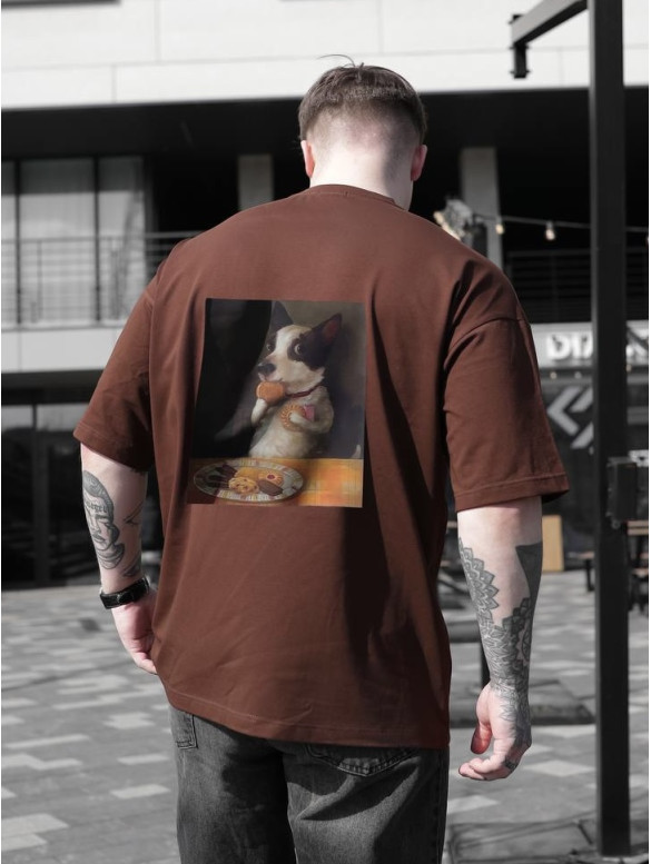 Oversize футболка з принтом