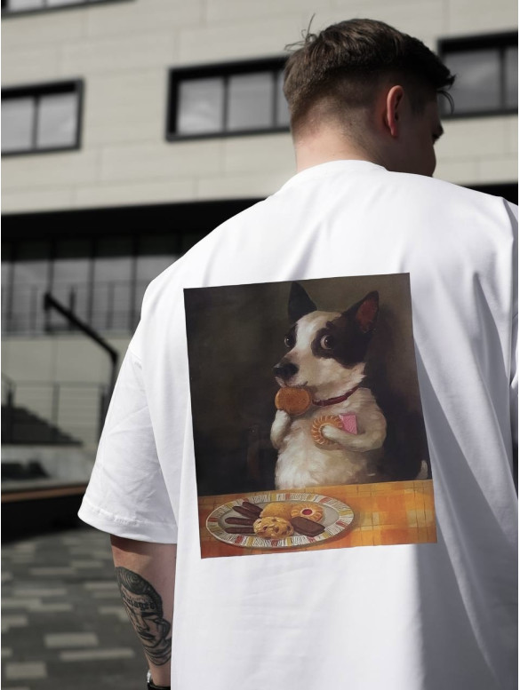 Oversize футболка з принтом