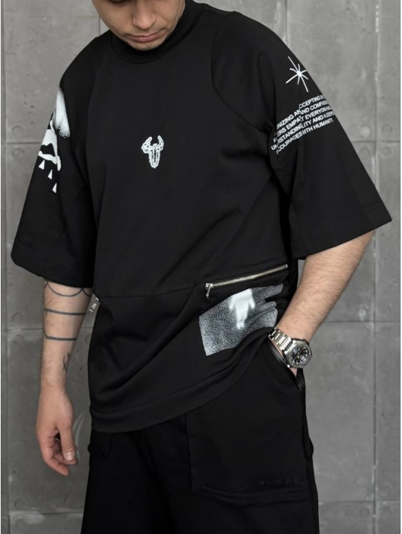 Oversize футболка з принтом