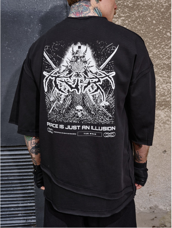Oversize футболка з принтом