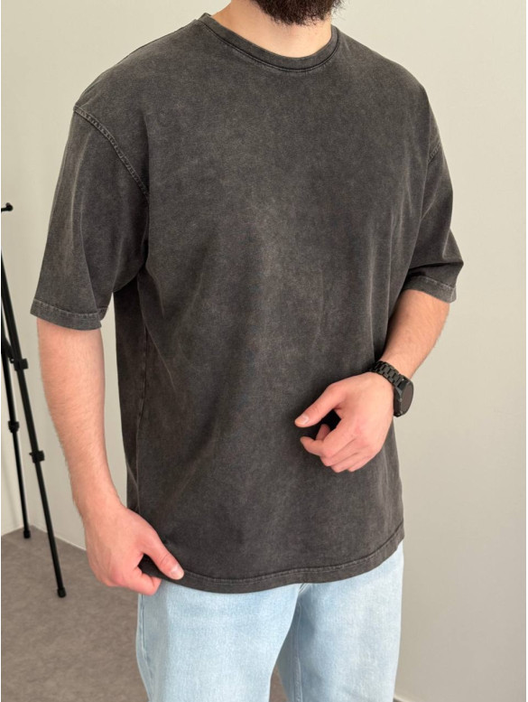 Oversize футболка з вивареної тканини
