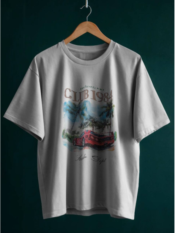 Oversize футболка з принтом