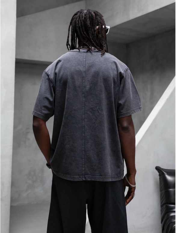 Oversize футболка з вивареної тканини