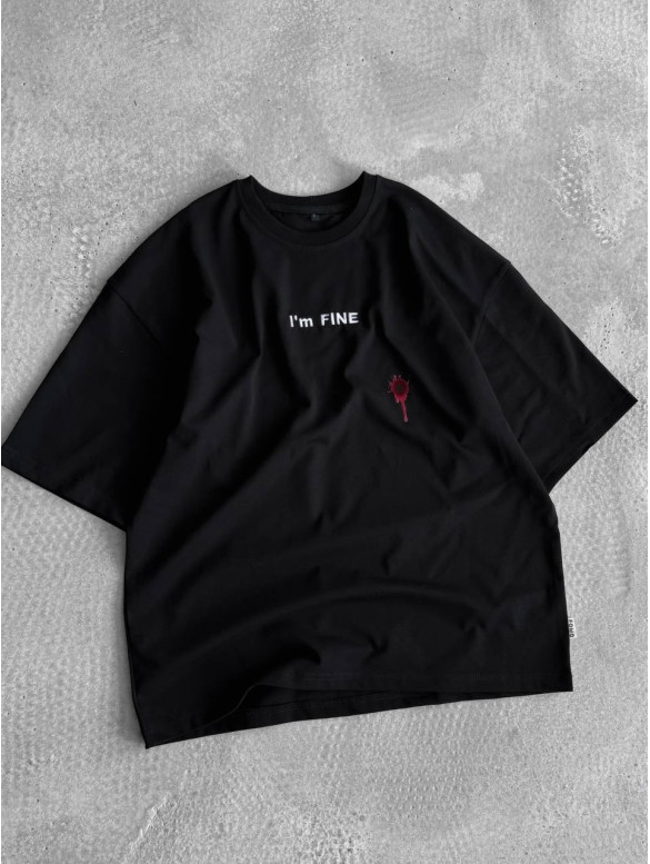 Oversize футболка з принтом