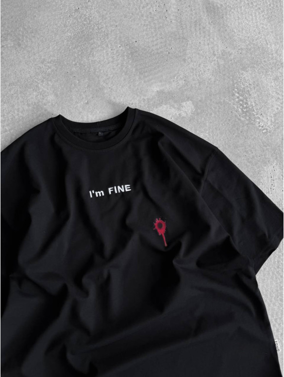 Oversize футболка з принтом