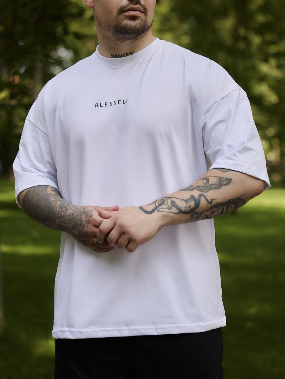 Oversize футболка з принтом