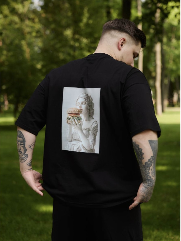 Oversize футболка з принтом