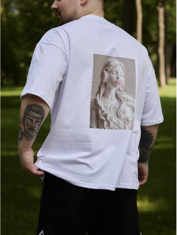 Oversize футболка з принтом