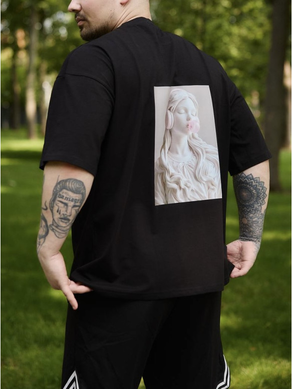 Oversize футболка з принтом