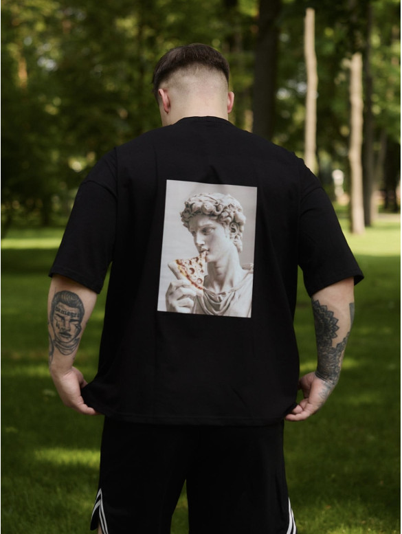 Oversize футболка з принтом
