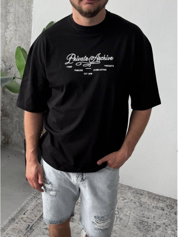 Oversize футболка з принтом