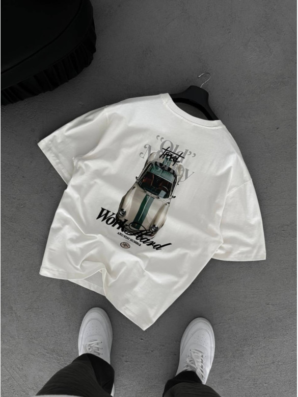 Oversize футболка з принтом