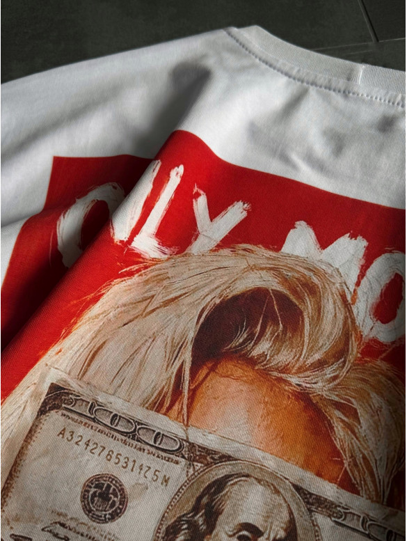 Oversize футболка з принтом