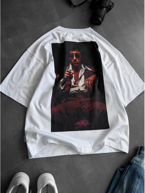Oversize футболка з принтом
