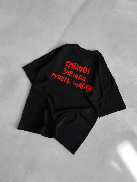 Oversize футболка з принтом