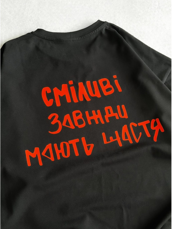 Oversize футболка з принтом