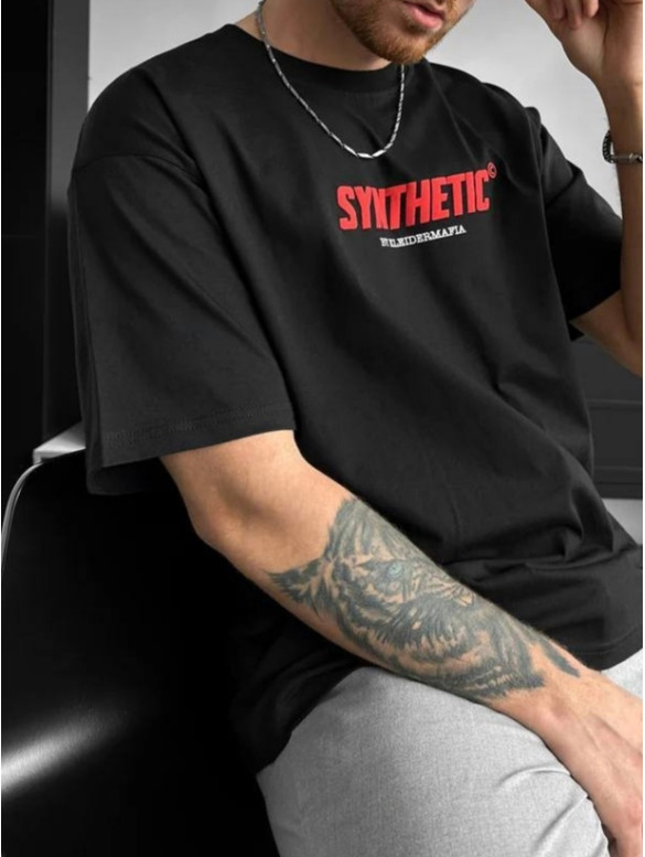 Oversize футболка з принтом