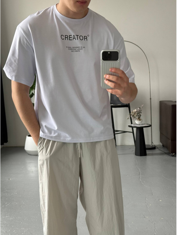 Oversize футболка з принтом