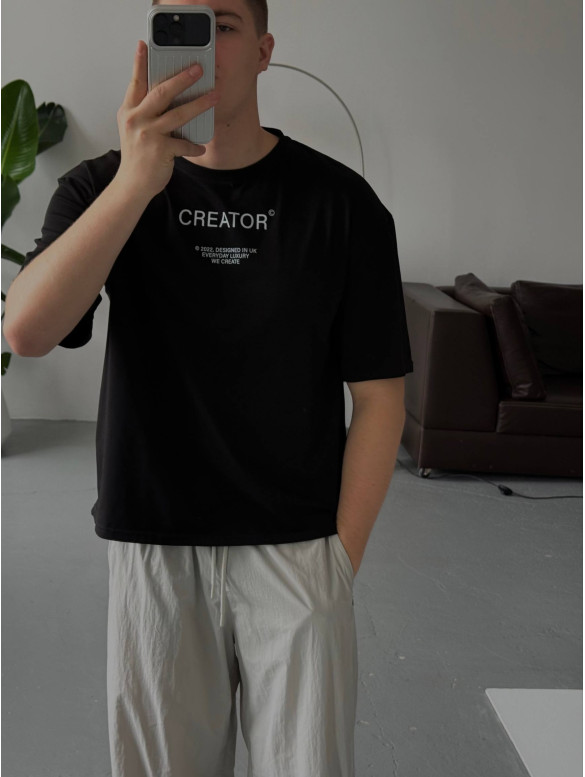 Oversize футболка з принтом