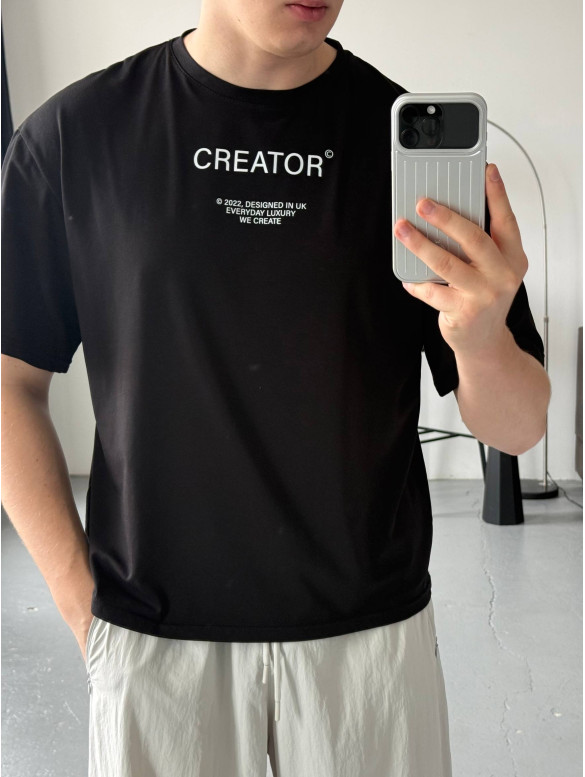 Oversize футболка з принтом